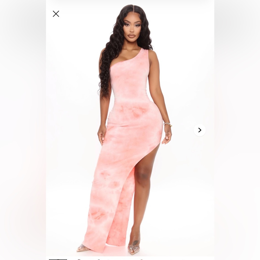 Fashion Nova Asymmetrical Pink Dress